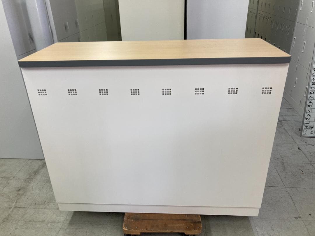 中古 美品 受付カウンター カウンター書庫 生興 W1200×D450X950
