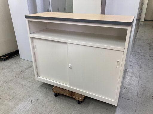 中古 美品 受付カウンター カウンター書庫 生興 W1200×D450X950