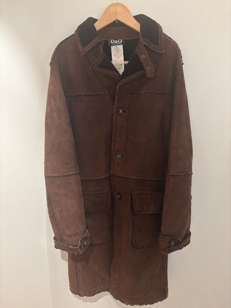 D&G スエードブラウンジャケット Lサイズ（48）