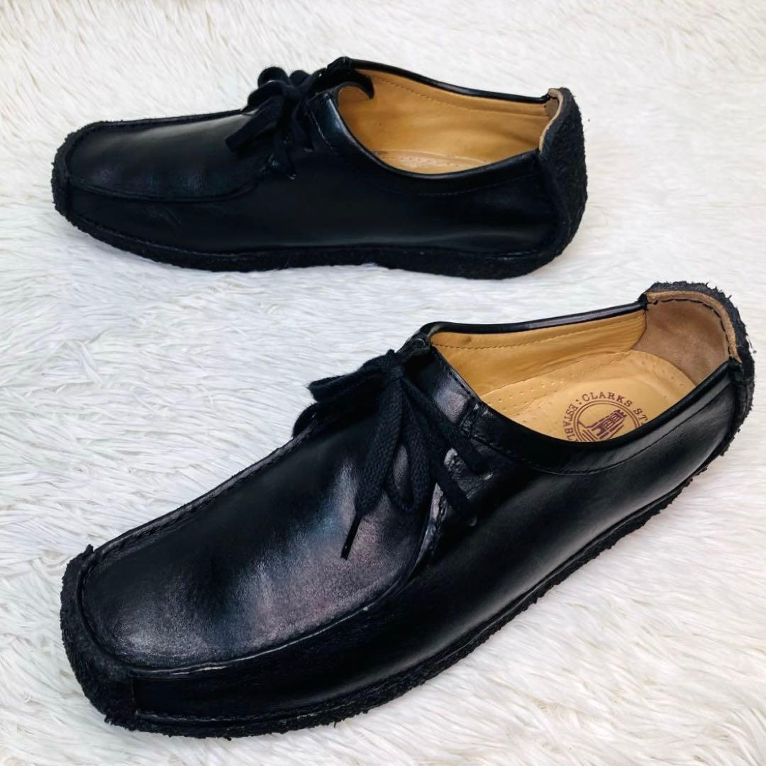 【極美品】Clarks 8.5クラークス ナタリー ブラック レザー 26.5