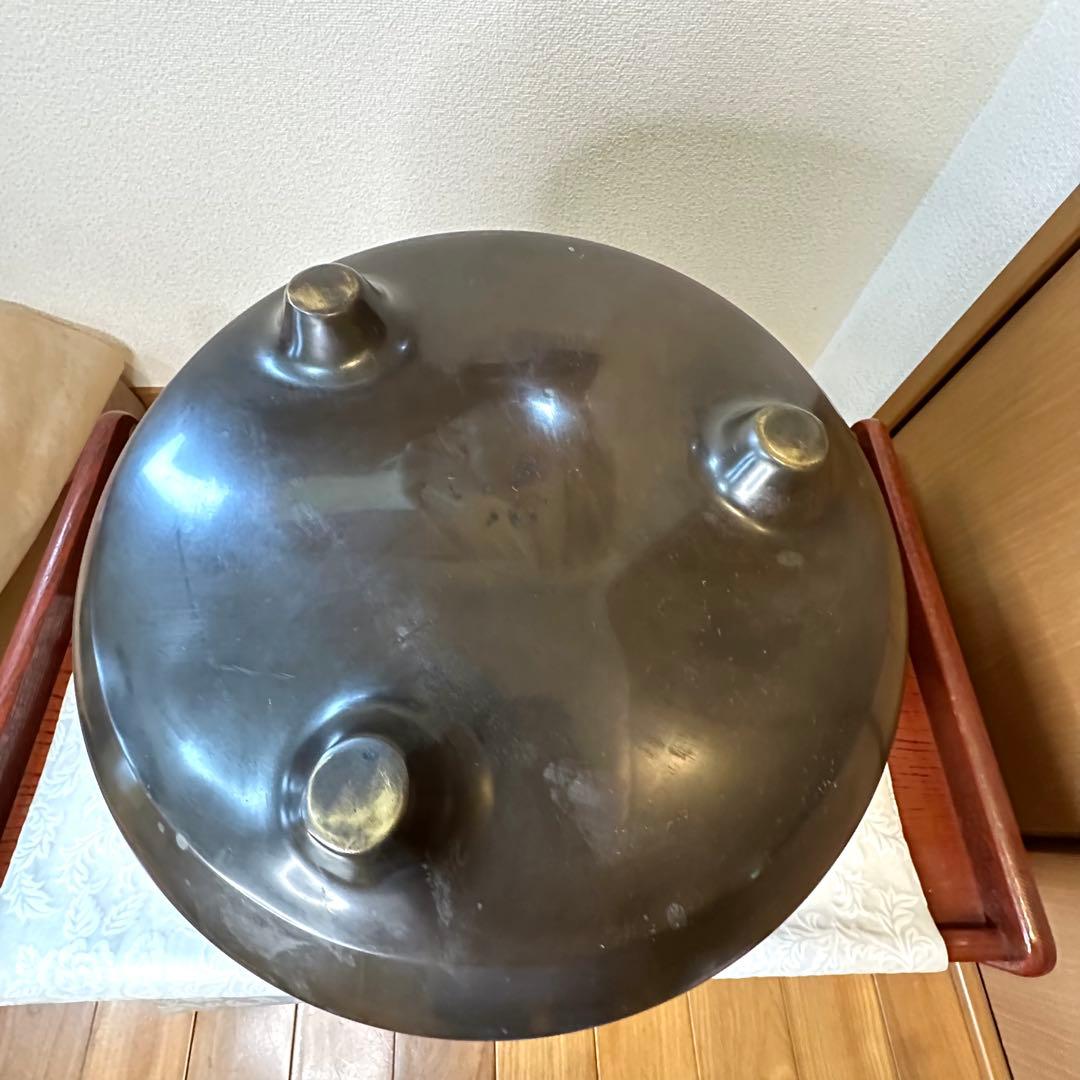 A.Bまとめて購入のみ♦︎未使用品♦︎茶道具　唐銅？面取り風炉　虫喰い 五徳　風炉