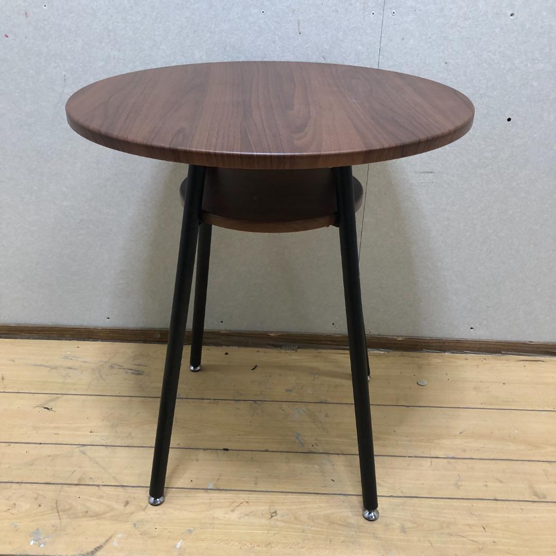 送料無料 丸サイドテーブル 木製天板 ブラック脚 北欧風 モダン 250918