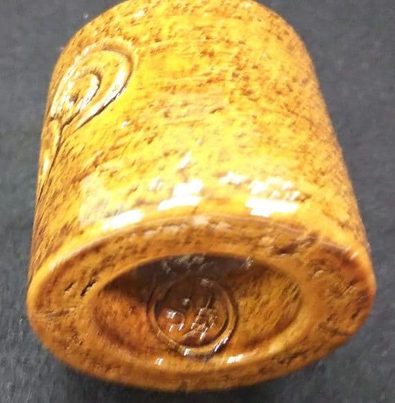 茶道具 蓋置 大樋焼 渦紋 十代 長左衛門 共箱 文化勲章 陶治斎