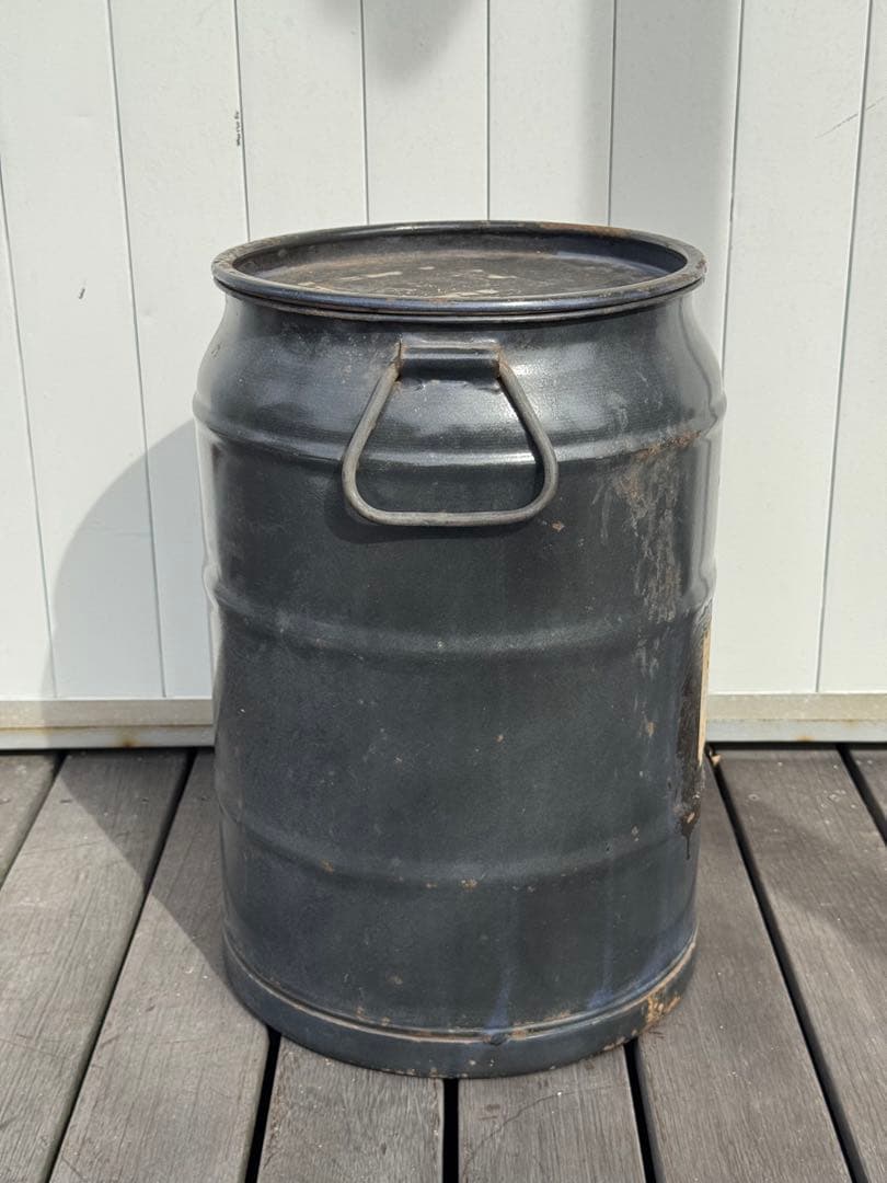 ヴィンテージ レトロ 古道具 スチール缶 タンク バレル 収納 スツール