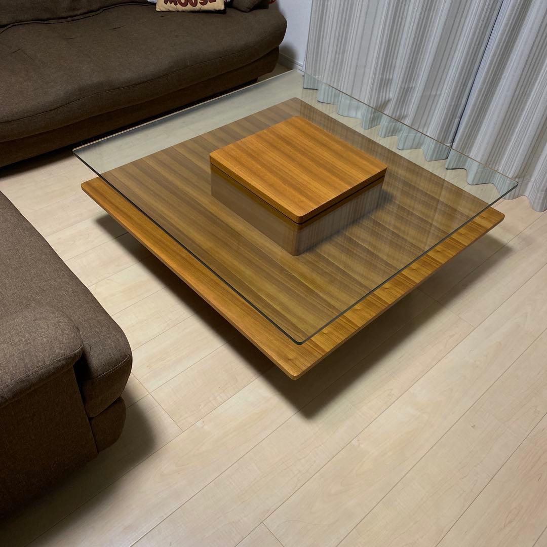 【1/5まで出品】ローテーブル センターテーブル ガラステーブル正方形