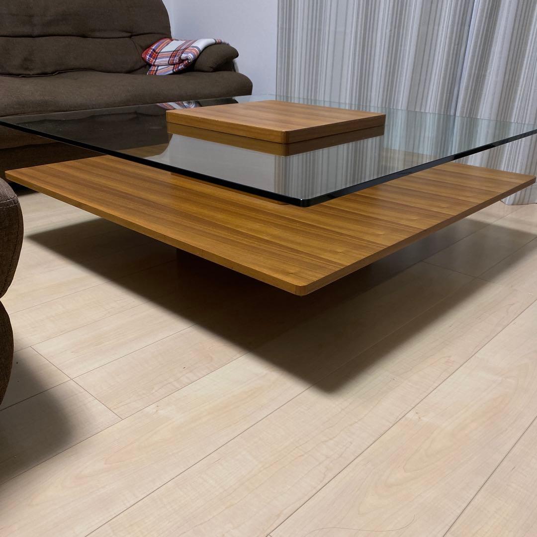 【1/5まで出品】ローテーブル センターテーブル ガラステーブル正方形