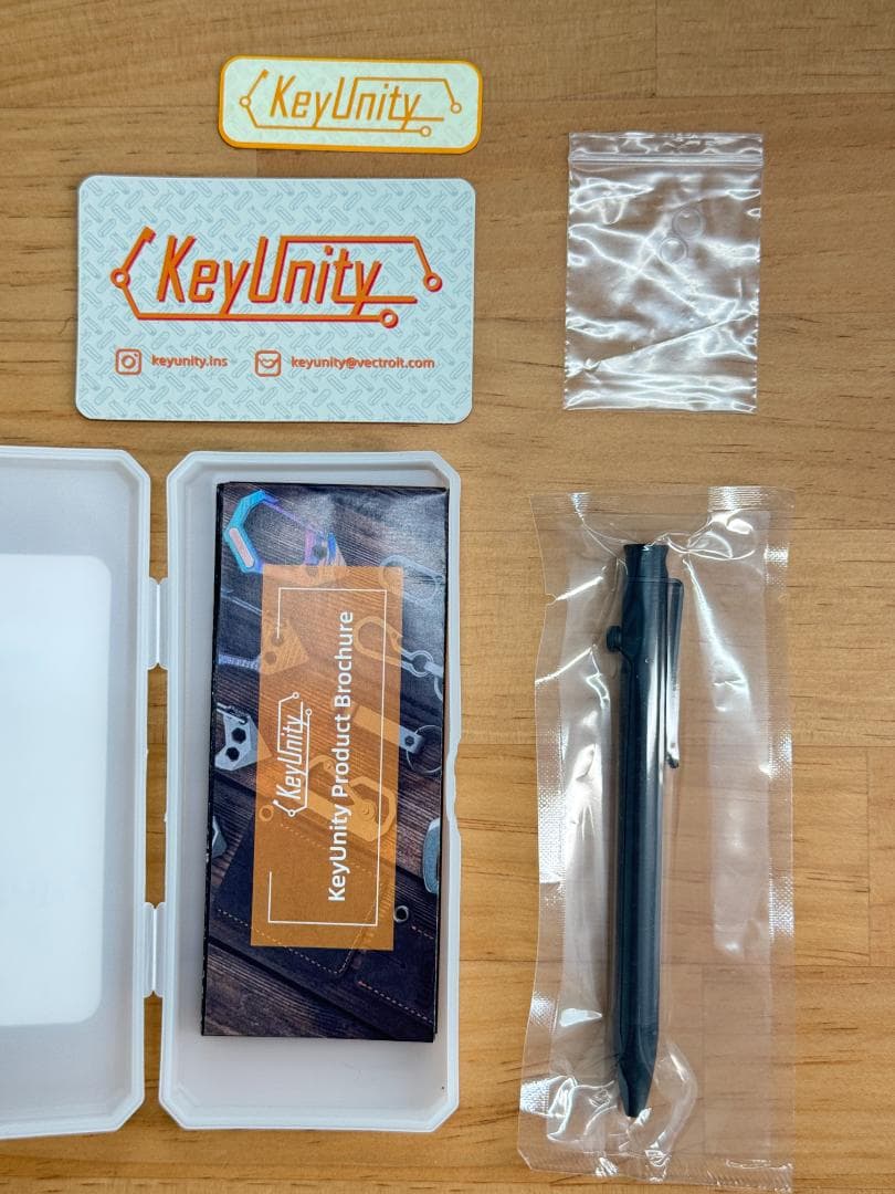 KeyUnity KP-01 BK チタン合金製 ボールペン 本体　黒