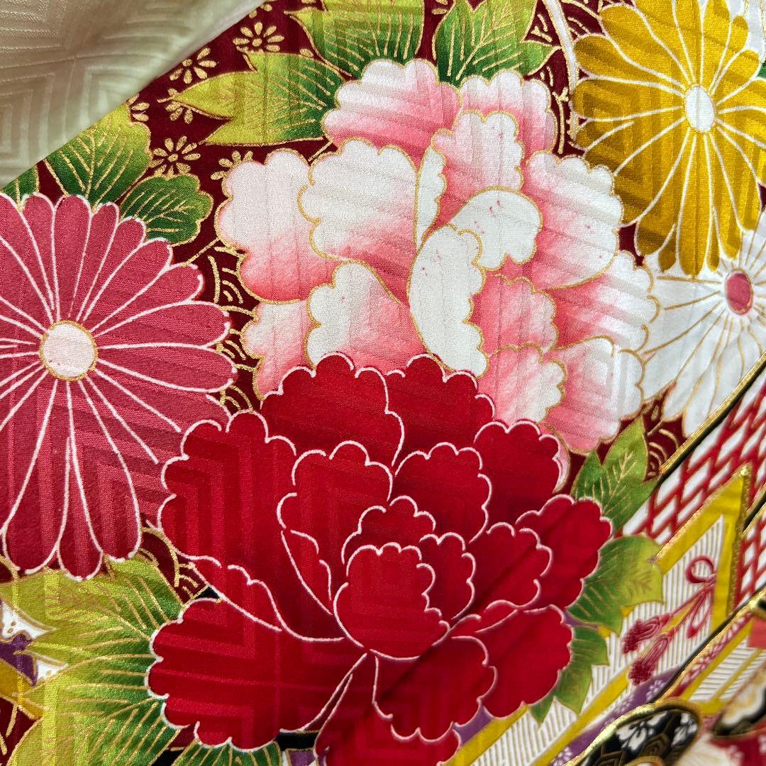 389 振袖フルセット 正絹 黄緑 ミントグリーン 金彩 刺繍 暈し染め 華やか