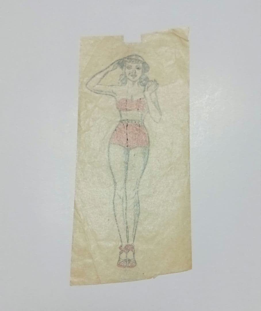 50s ビンテージ転写紙 ピンアップガール