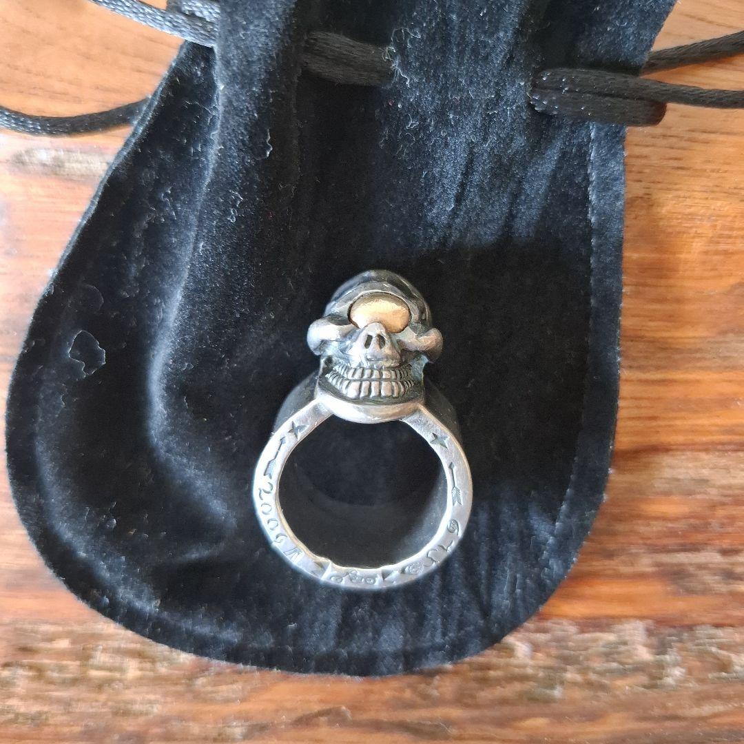 ベ*タ様 ストップライトスカルリング18金目21号　的を絞って生きろ！