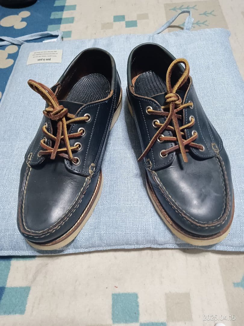 アメリカ製オークストリートブーツメーカーズ本革ネイビー8.5D26.5cm 中古