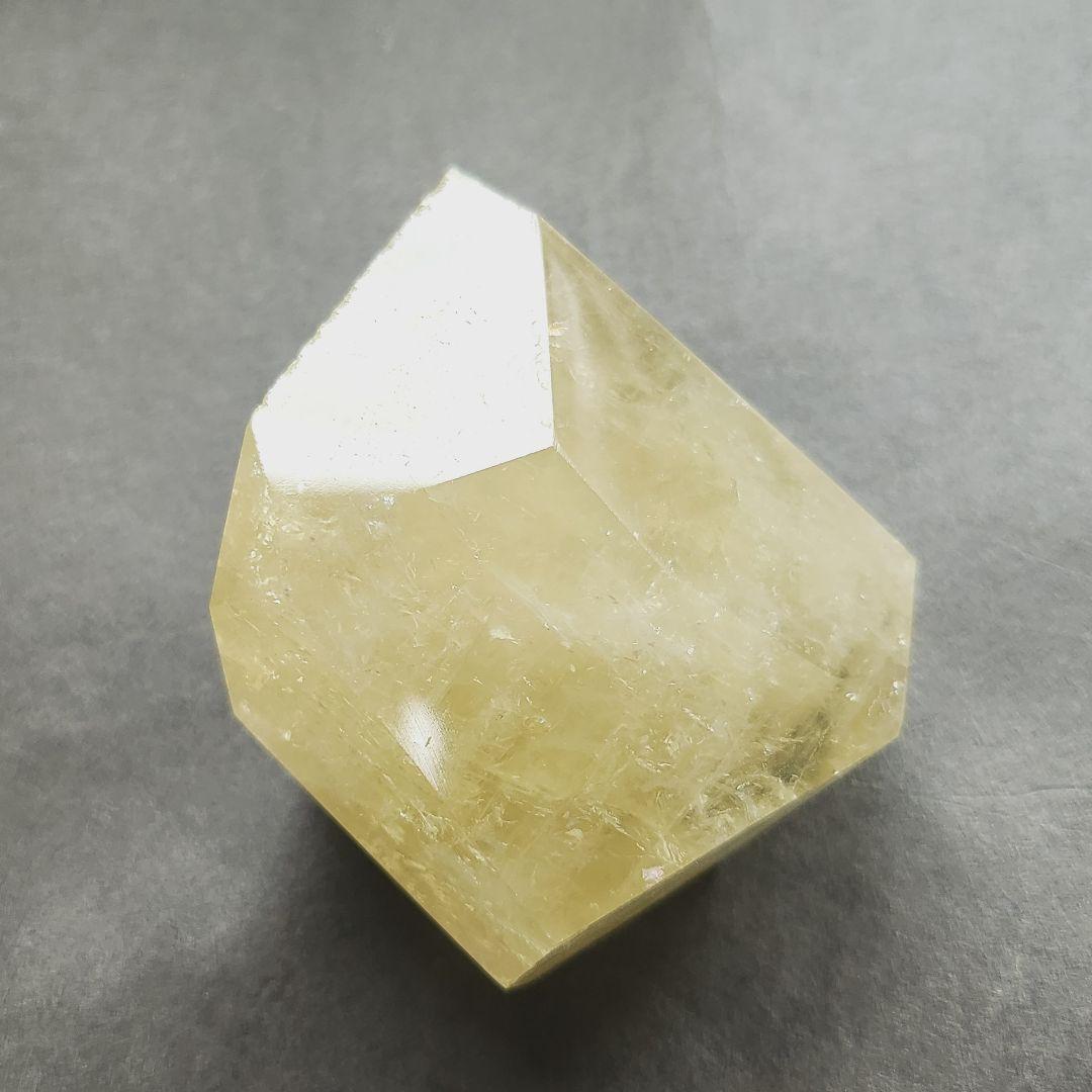 【一点物】高品質✨虹入り シトリン 原石 ポリッシュ 研磨 インテリア✩.*˚