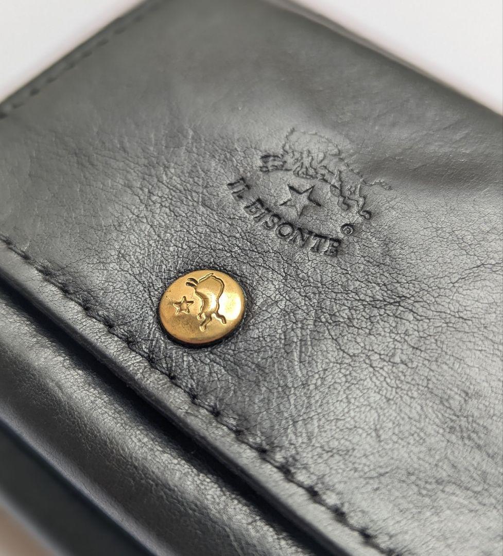 おんと0721さま専用 イルビゾンテ トリフォルドウォレット ブラック 男女兼用