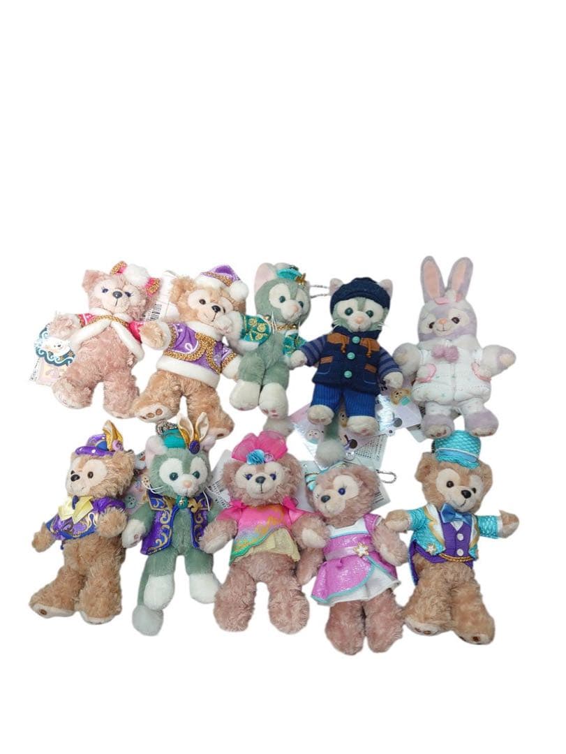 ダッフィーシェリーメイジェラトーニ ぬいぐるみバッジ 10点