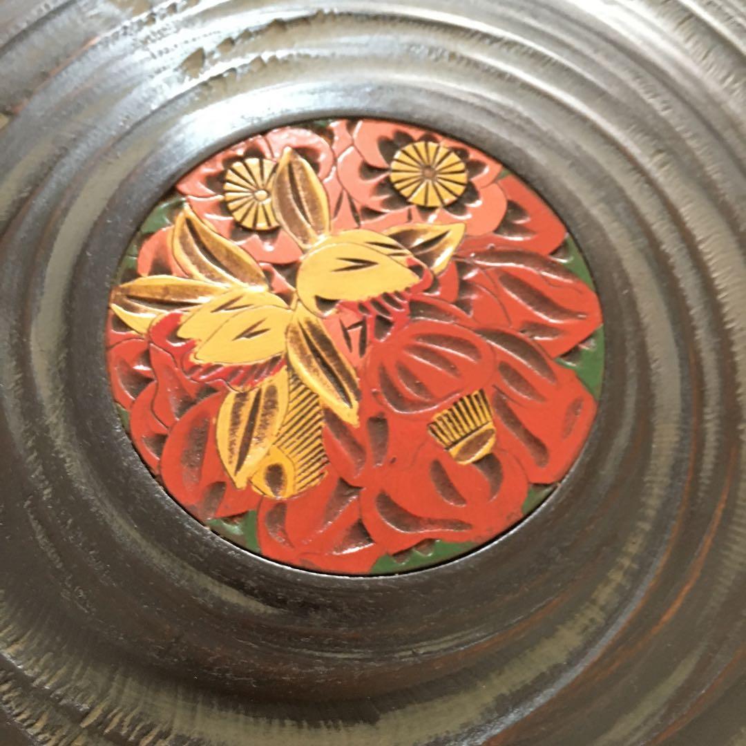 讃岐彫　讃岐漆器　象谷（ぞうこく）塗　菓子皿　お盆　丸盆　飾盆
