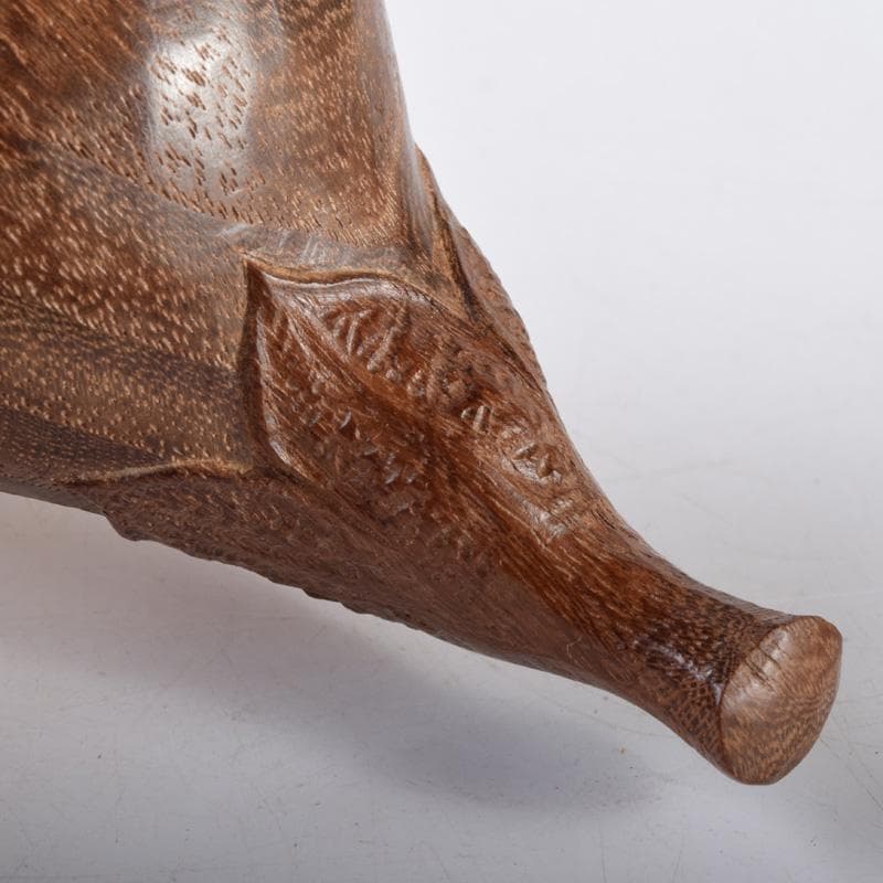 茶道具　祥桑軒　川本光春作　桑彫　茄子香合　竹田益州極め箱　V　7383