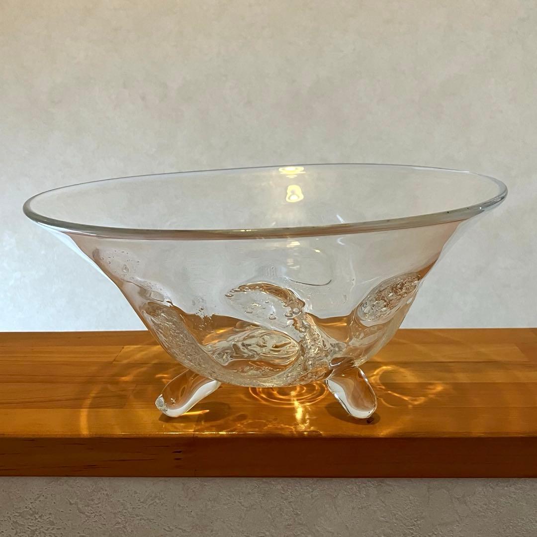 吹きガラス ガラスボウル ガラスのうつわ 作家もの