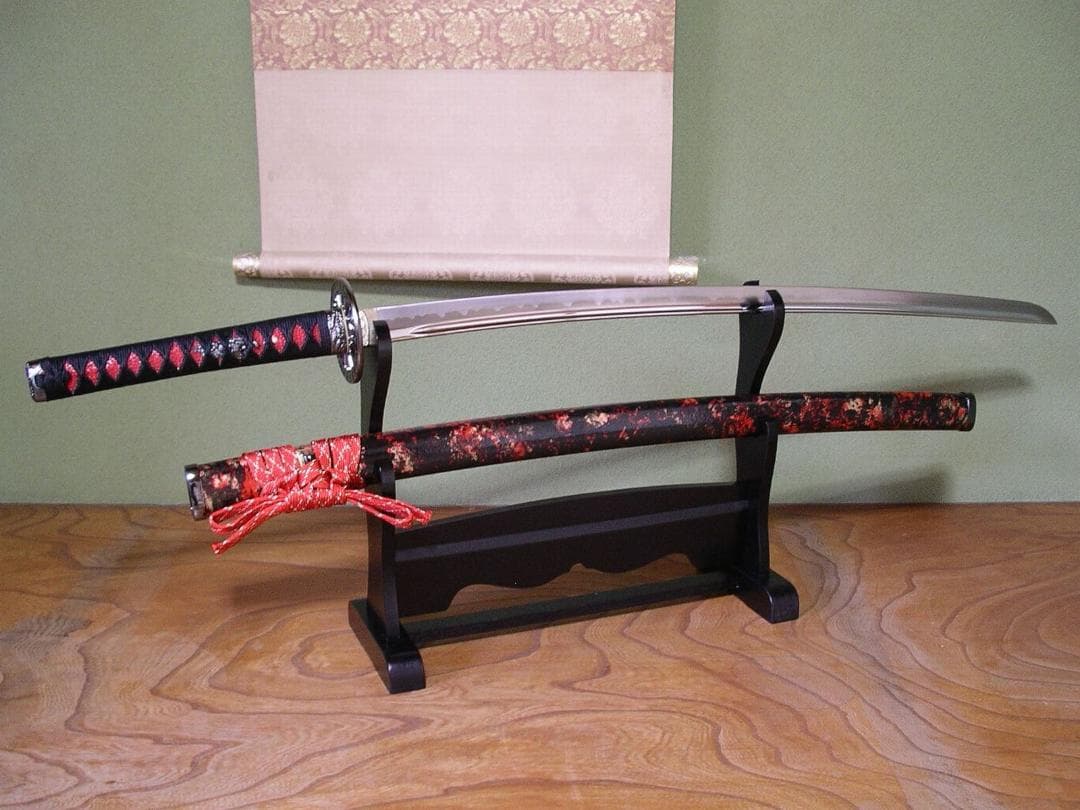 関の美術刀剣 戦国武将 前田慶次郎 大輪鍔 三本杉刃紋 大刀 模造刀 模擬刀