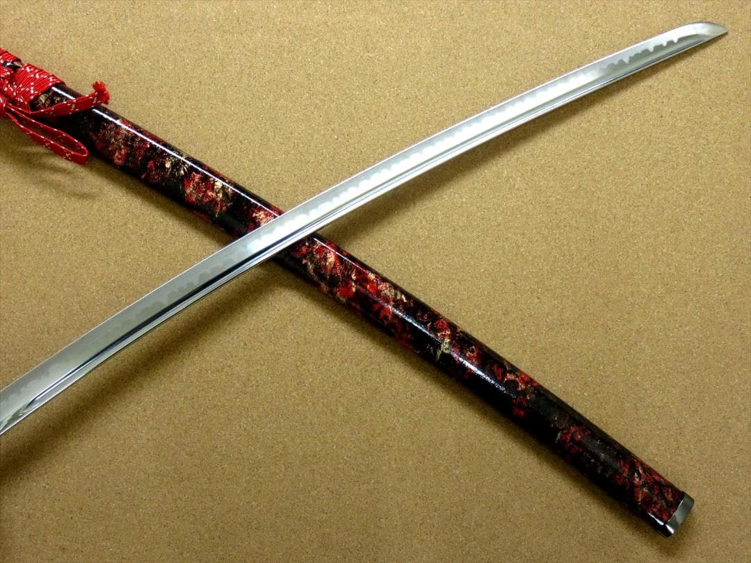 関の美術刀剣 戦国武将 前田慶次郎 大輪鍔 三本杉刃紋 大刀 模造刀 模擬刀