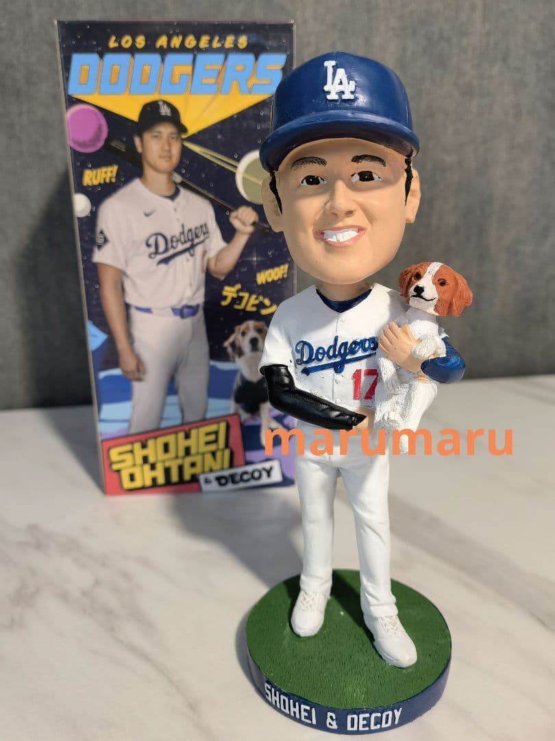 [本物]8月28日来場者限定 大谷翔平&デコピン ボブルヘッド ドジャース ⑥