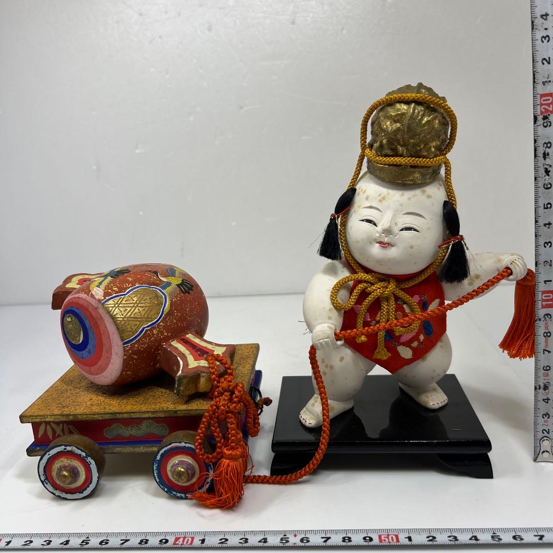 平安まるや平蔵　御所人形槌車引　共箱　東Y7-0603⑥タニチ