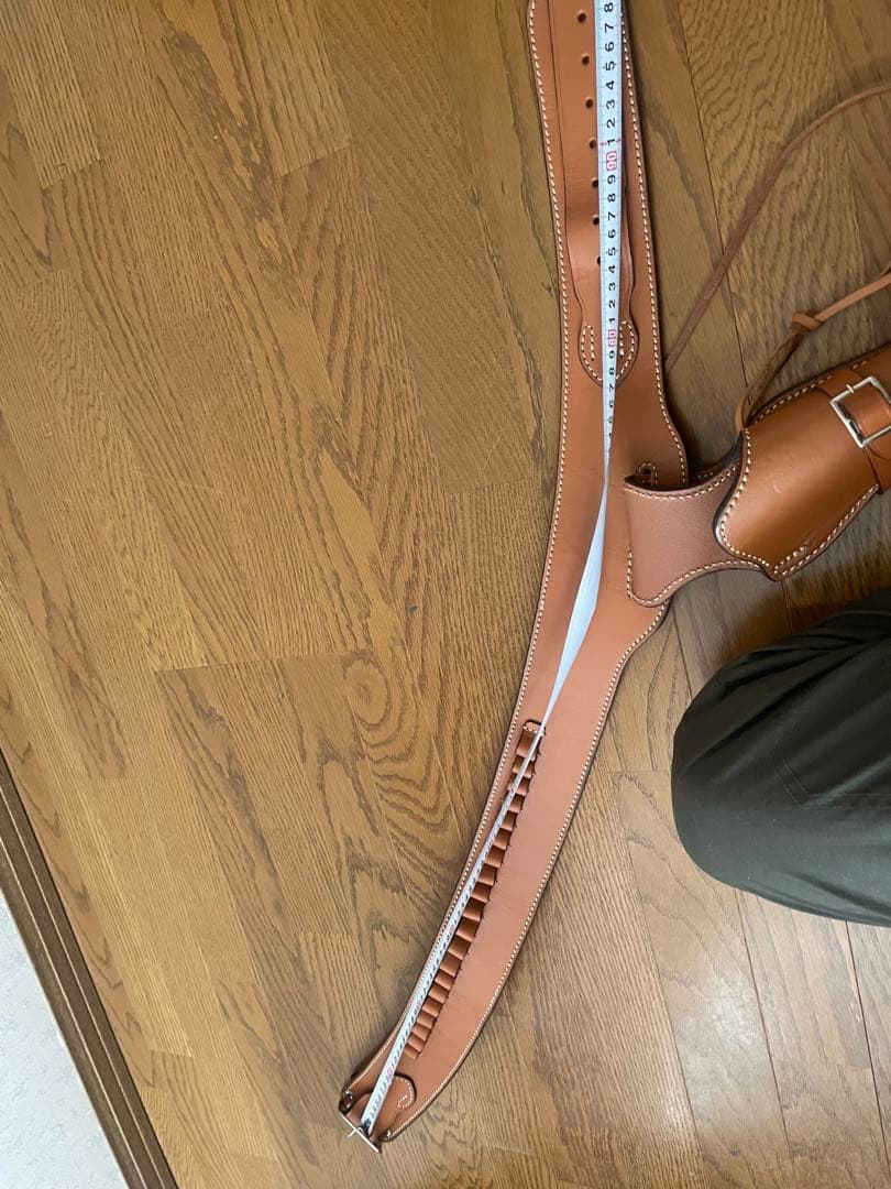 East.A ウエスタンガンベルト 牛革製・ブラウン Mサイズ No.001-M