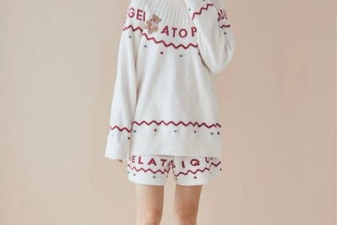 ジェラピケ上下【HOLIDAY】未使用ノルディックプルオーバー&ショートパンツ