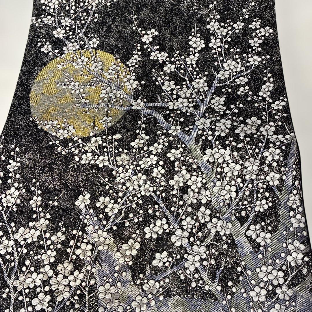 未使用　正絹西陣織大光謹製美しいキモノ掲載若冲梅花豪華袋帯