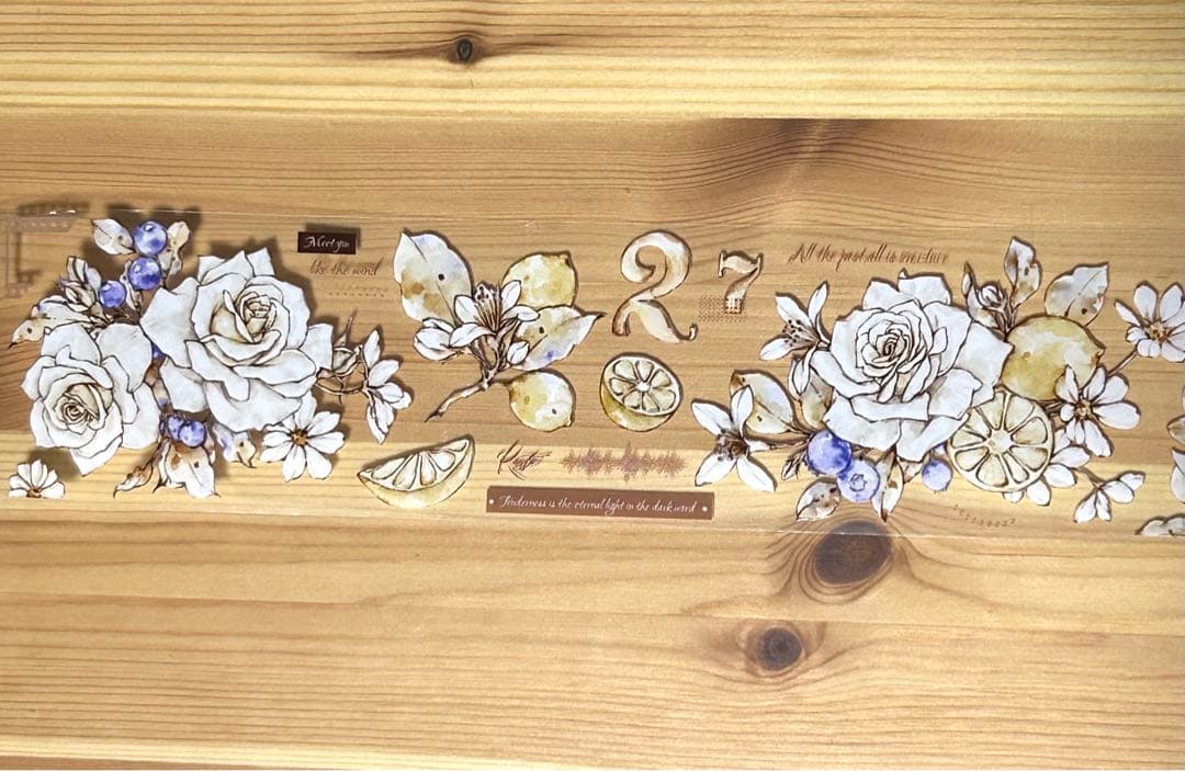 レモンと花 海外マステ 切り売り