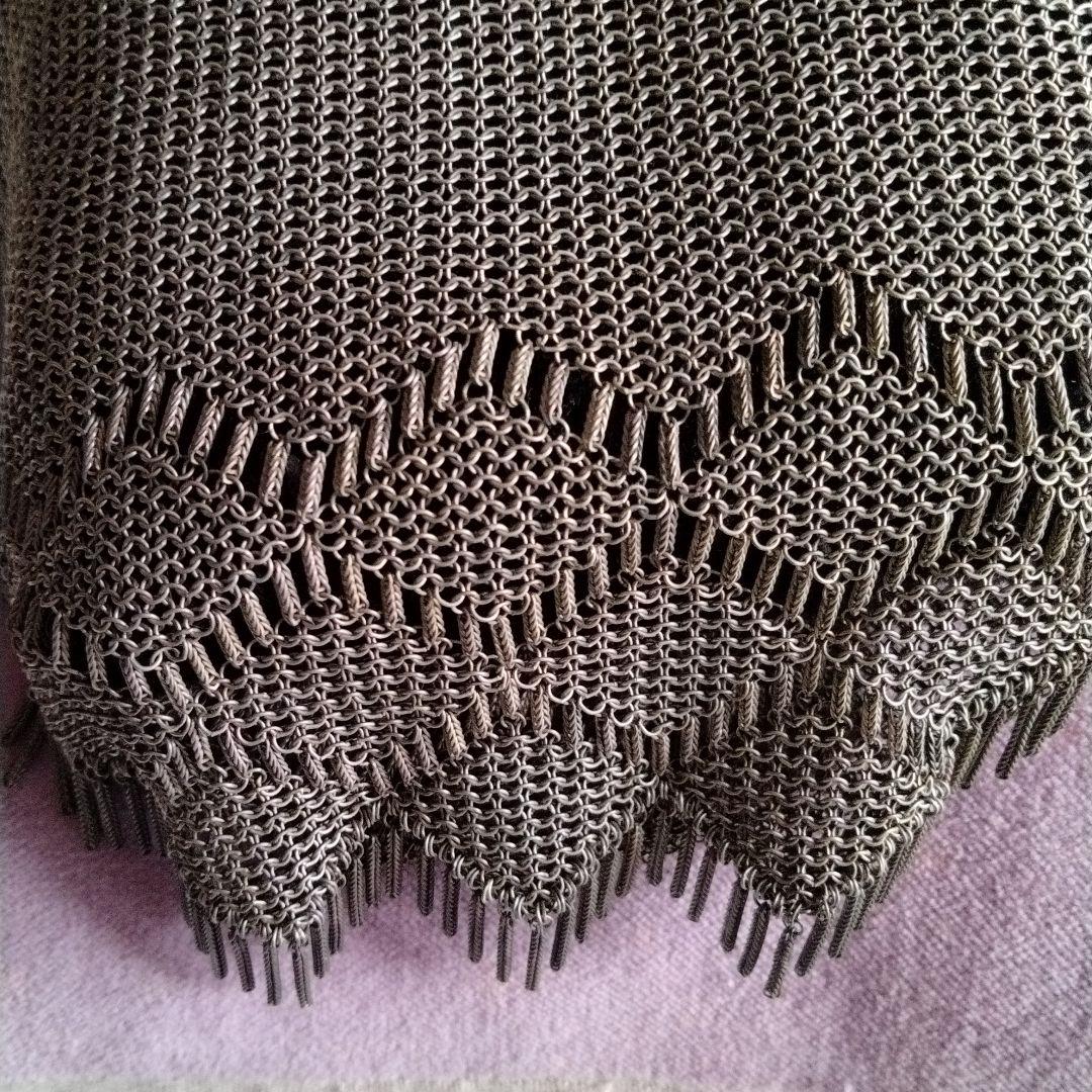 アンティークメッシュシルバーカラーバック希少品