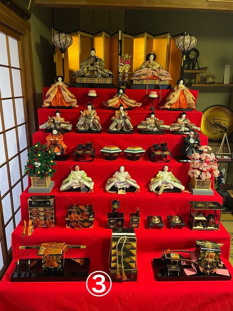 賀茂芳春作 雛人形七段(送料の関係で3つ 全てご購入お願いします) ③/3