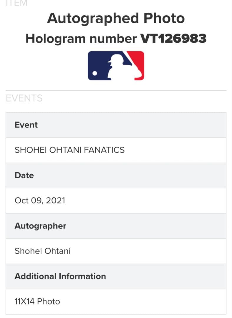 【本日のみ値下】大谷翔平 直筆サイン Fanatics ホログラム証明 額装済み