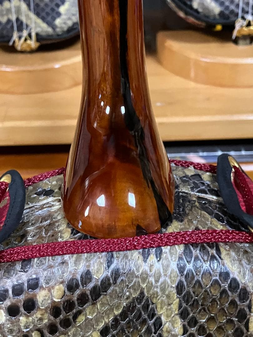 沖縄三線島クルチ真壁型本皮一枚張りスンチ塗り期間限定破格値出品