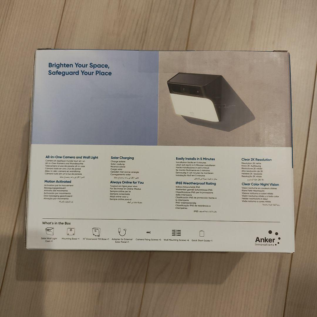 防犯カメラ eufy Solar Wall Light Cam 2K