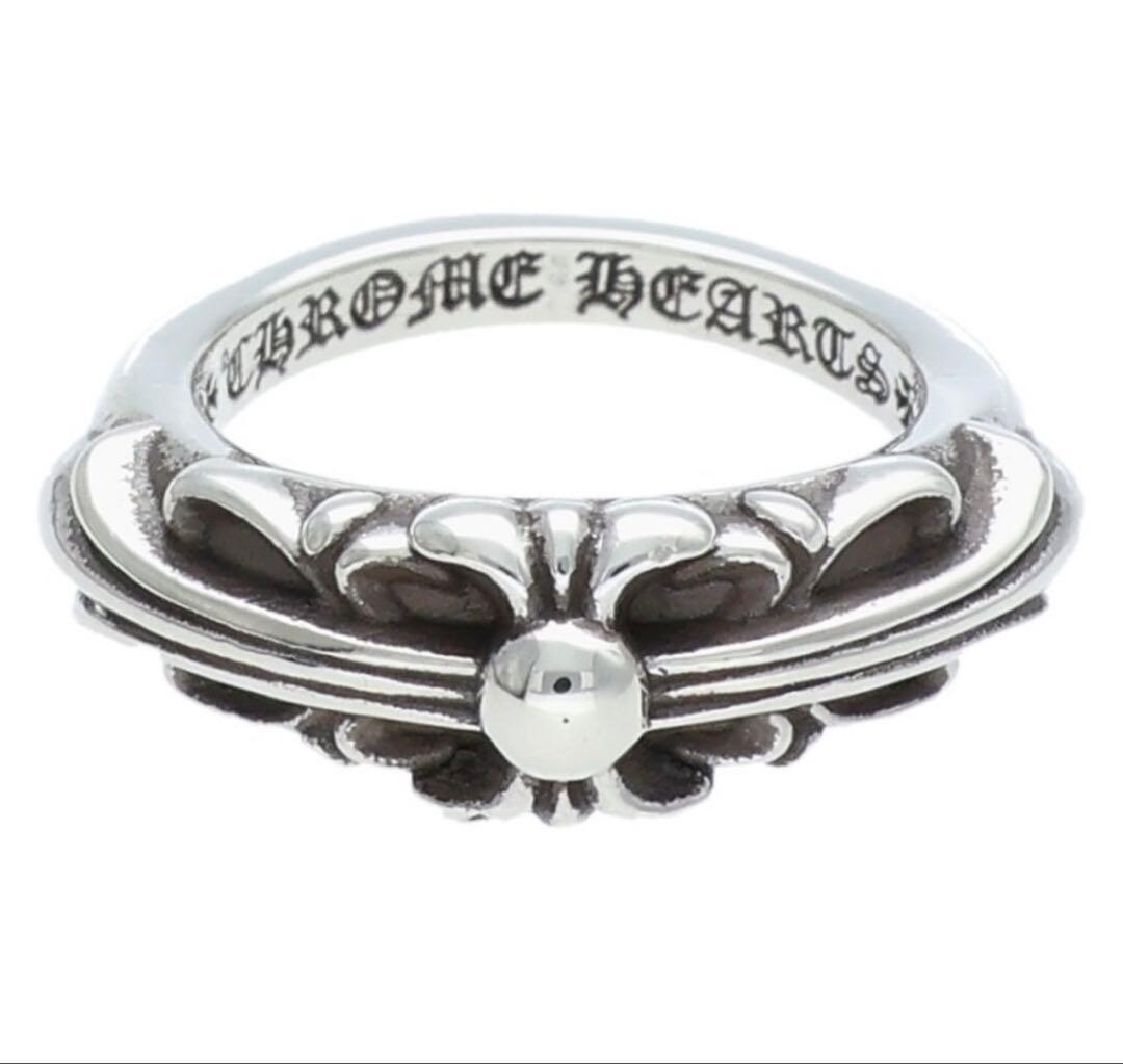 【LA本店購入・レシート付】クロムハーツ ベビークラシックフローラルクロスリング