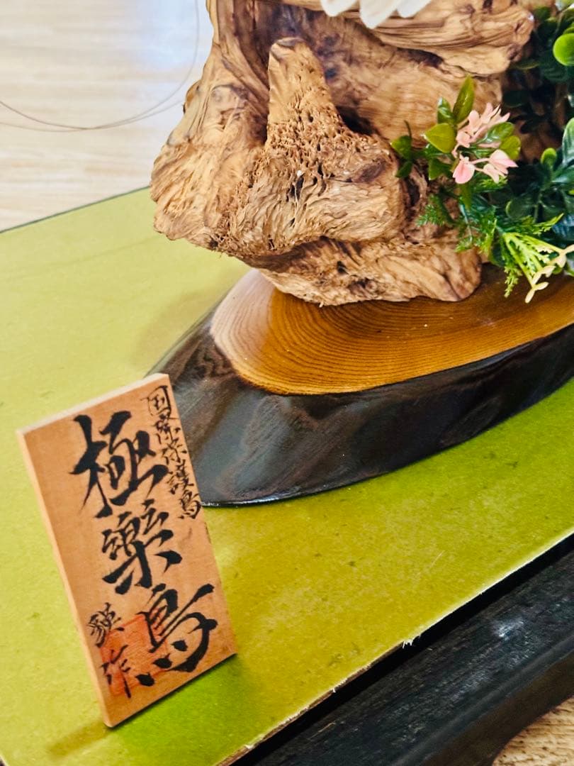 淡*雪様 極楽鳥　アートオブジェ　ガラスケース付き