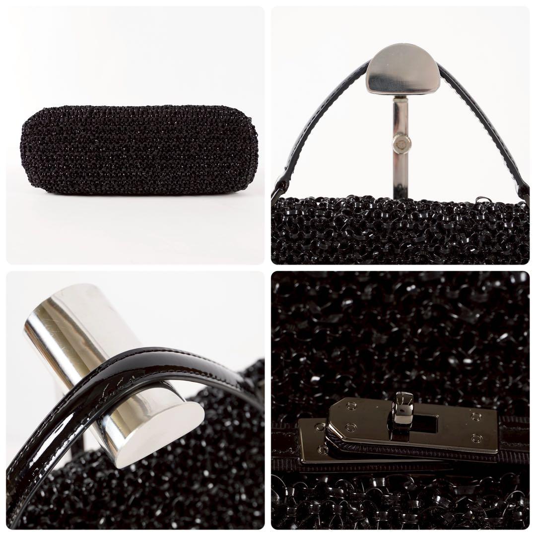 【極美品✨】アンテプリマ 保存袋付き ハンドバッグ ワイヤーバッグ ブラック