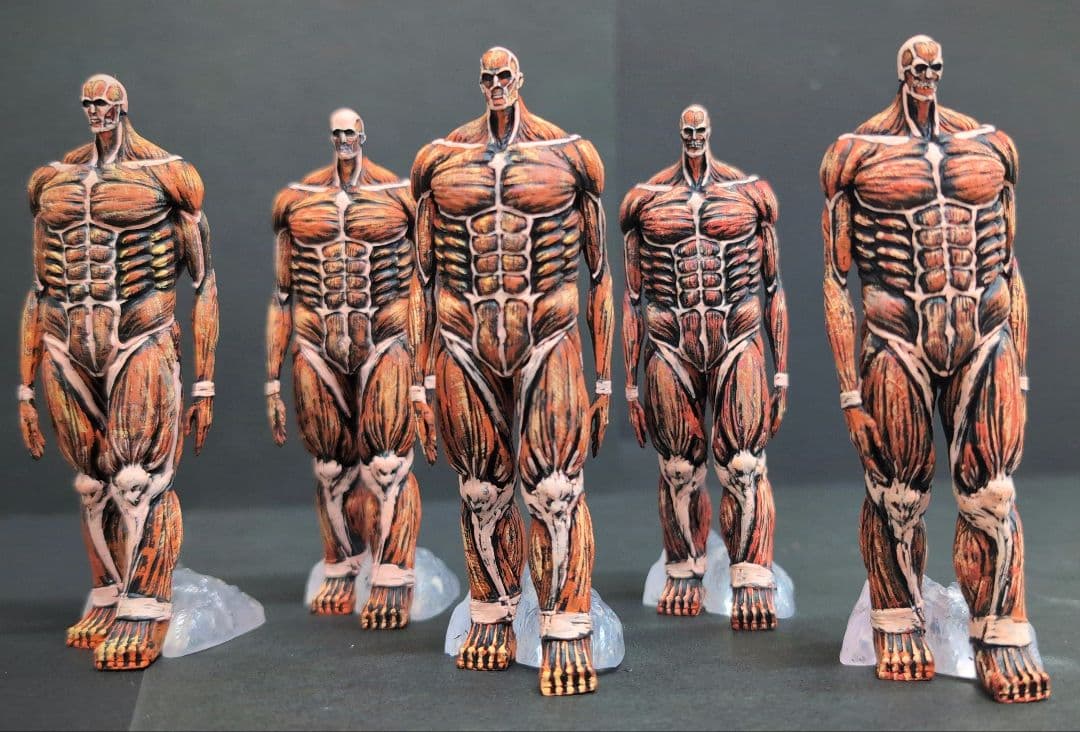 リペイント品　進撃の巨人　地鳴らし　地鳴らしフィギュア5体