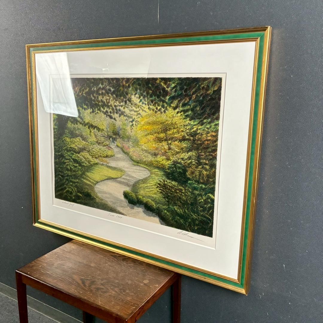 ハロルド・アルトマン「trio」リトグラフ 1988年 直筆サイン入り 額縁入り