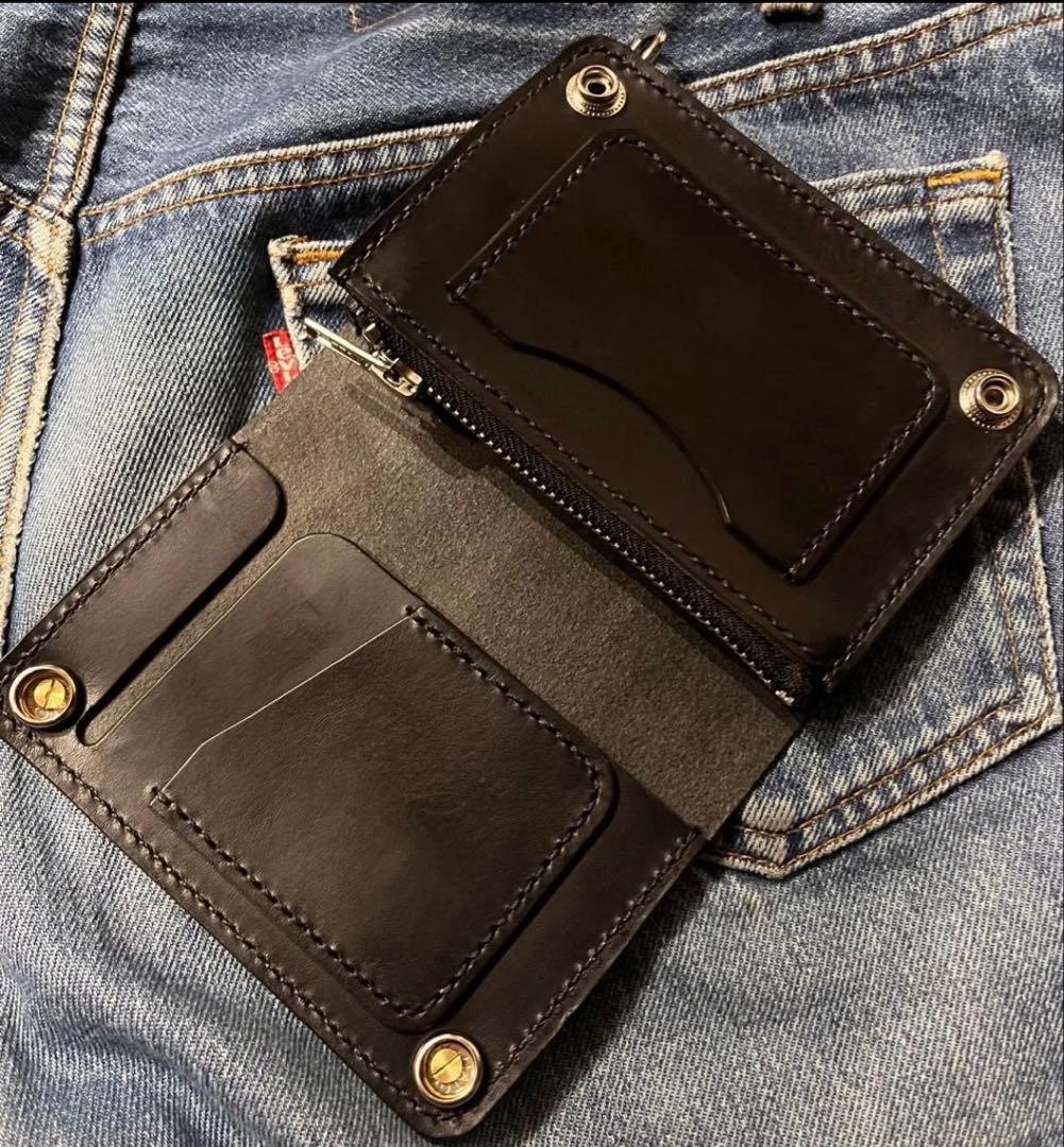 ミドルトラッカーウォレット　シルバー925アポロコンチョカスタム