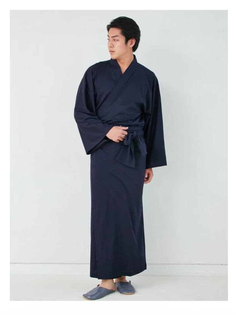 ナナフ　nanafu 浴衣　ルームウエア　ユニセックス　ネイビー