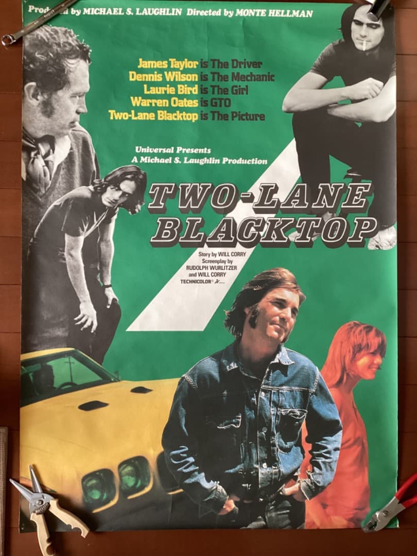 映画「Two-LaneBlacktop(断絶)」ヴィンテージ ポスター