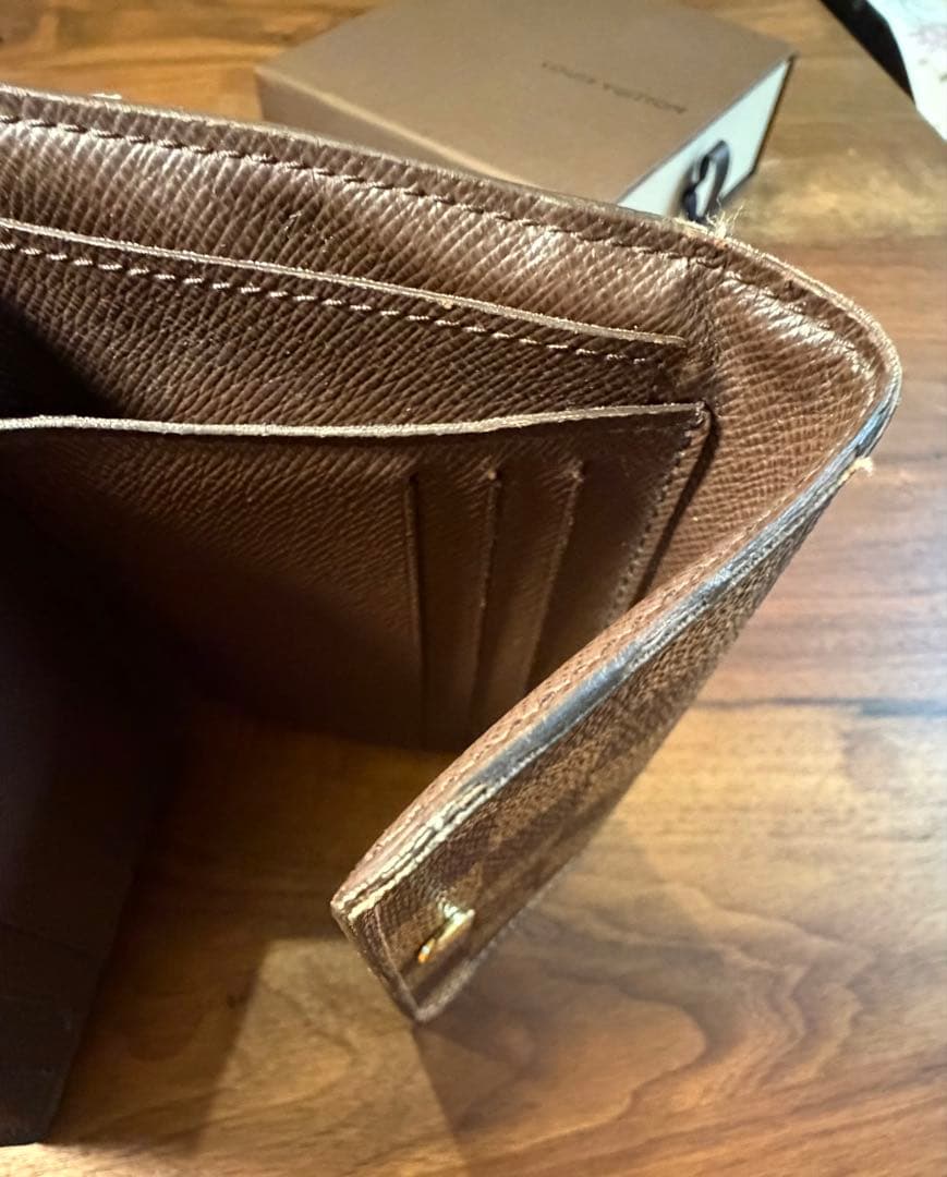 【値下げ美品】ルイヴィトン　財布　メンズ　レディース　ダミエ　三つ折り畳み財布