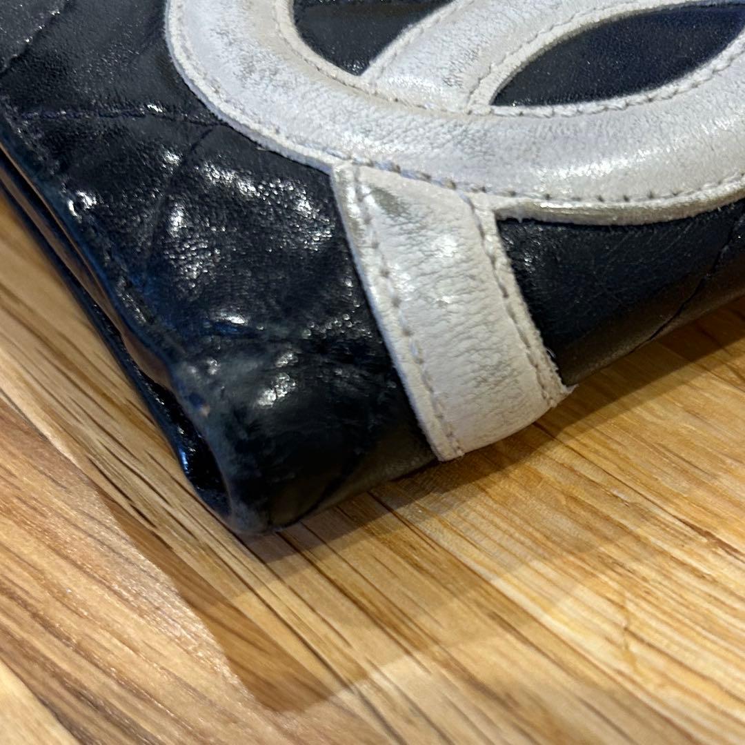 p*y様 CHANEL 二つ折り財布 ブラック