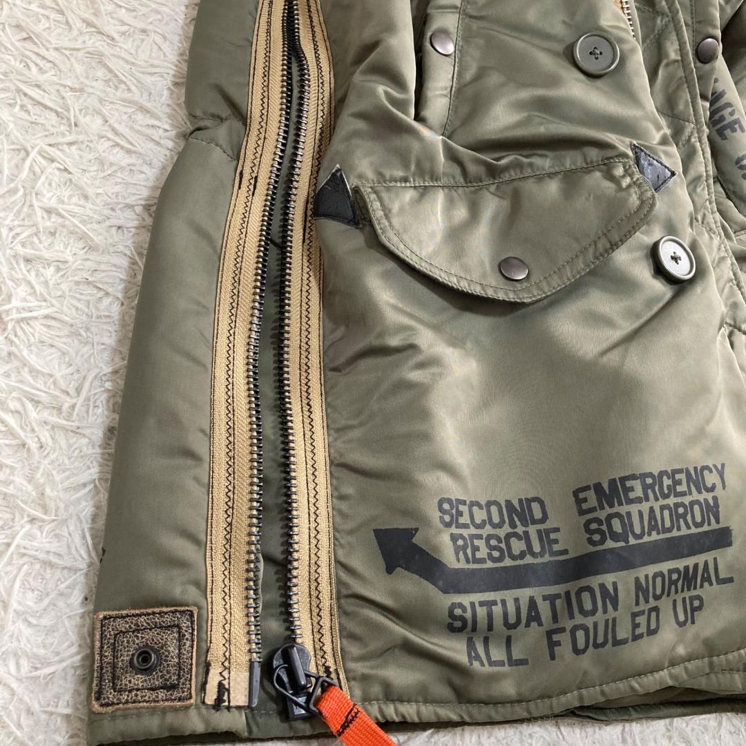 15889✨AVIREX N-3B ステンシル グリーン フライトジャケット