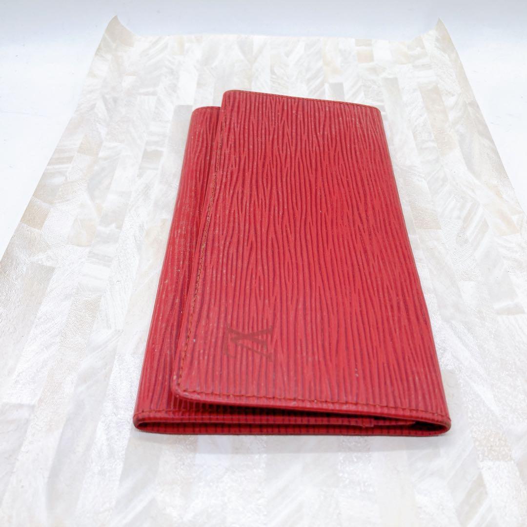 LOUIS VUITTON 二つ折り財布　エピ　レッド　札入れ　CA0936