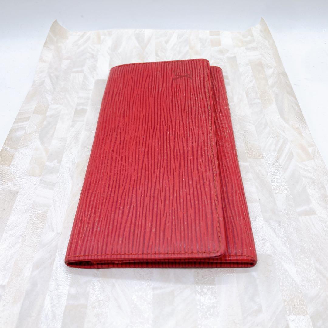 LOUIS VUITTON 二つ折り財布　エピ　レッド　札入れ　CA0936