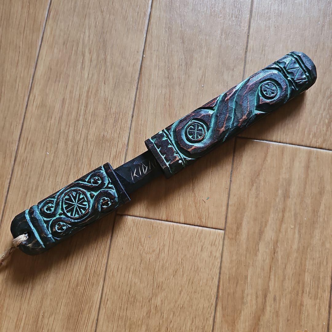 阿部紀男「ペーパーナイフ」アイヌ文様