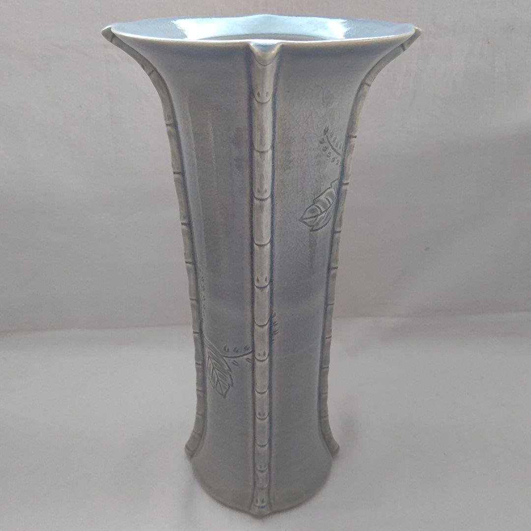 桐竹文 花瓶 山崎 光洋銘『鳳玉』 嵯峨御流好 片山宥雄大僧正