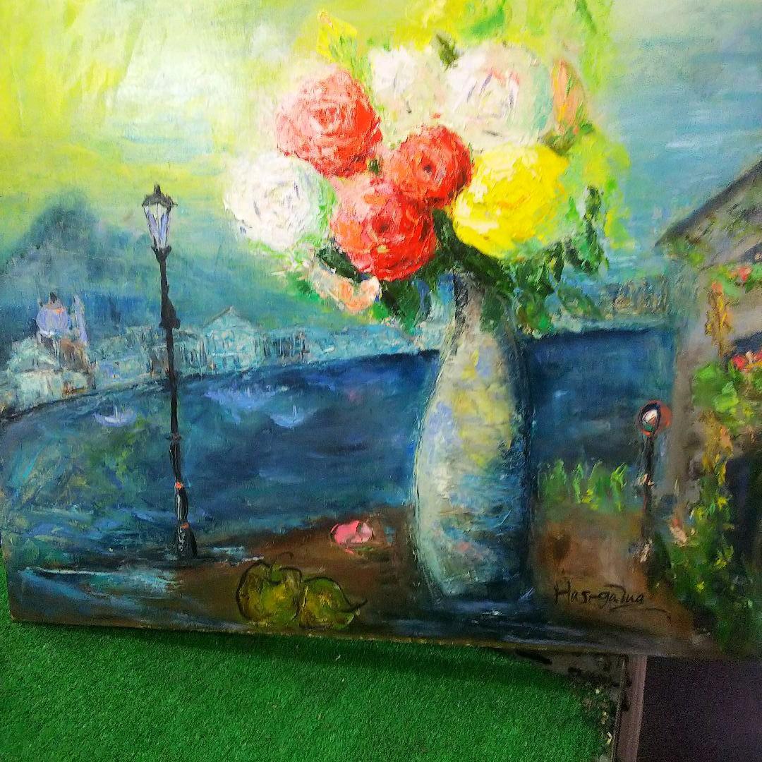 Ｆ20号、油絵、作者女性、南仏景色